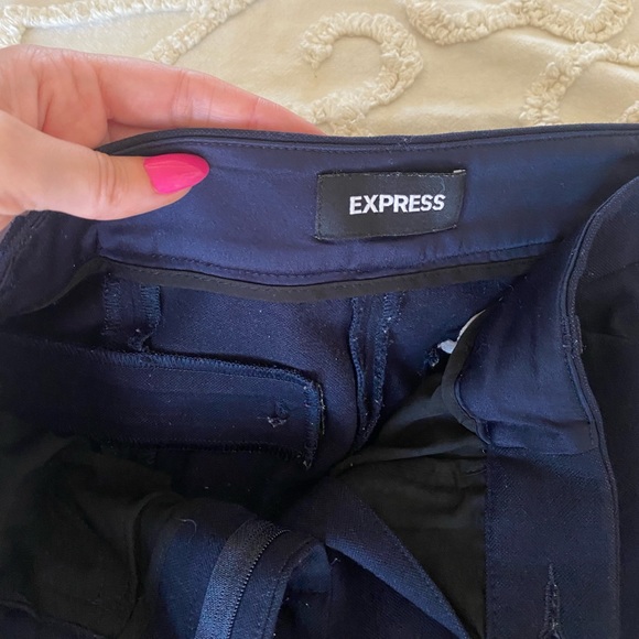 Express Navy Blue Mid-Rise Skinny Pants - Picture 6 of 11